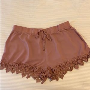 Mauve Flowy Shorts